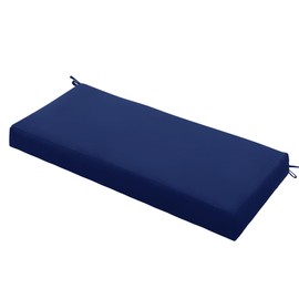 Outdoor Bench Cushion Waterproof 42"x18" – Fade-Resistant Patio Furniture Cushion with Ties for Porch Swing, Loveseat, or Indoor Bench Replacement, Navy Blue