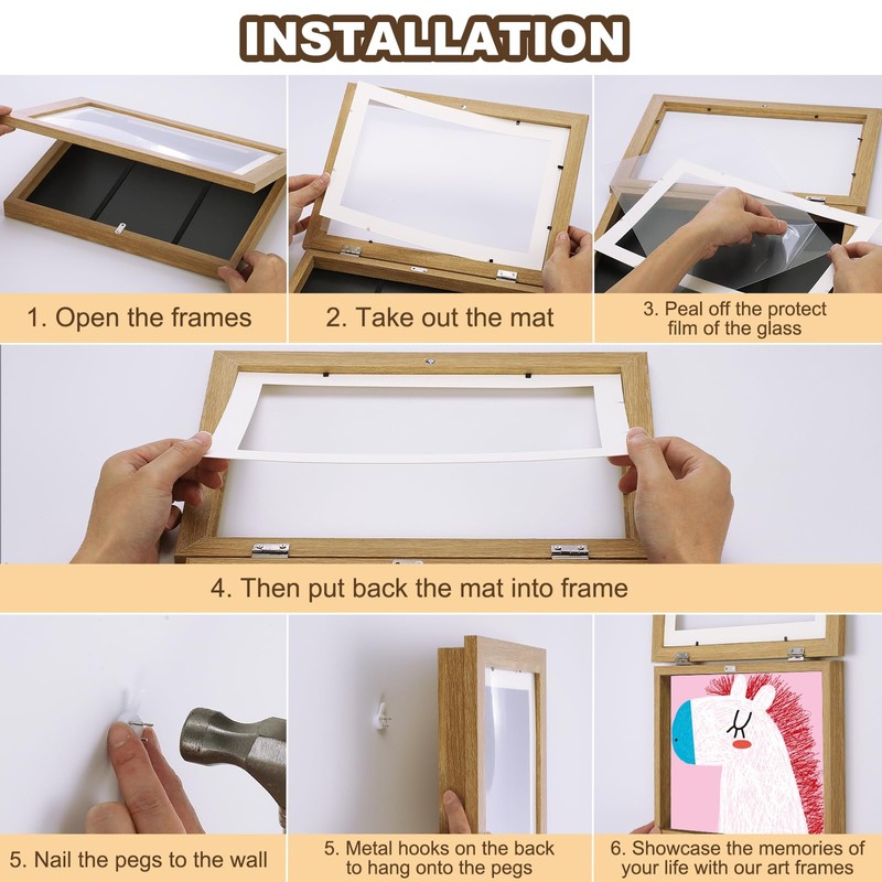 PATIKIL Art Frame 8.5x11 Front Opening Frames Artwork Frames Changeable