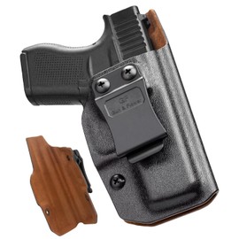 Gun & Flower Kydex IWB Holster w/Leather Lining Compatible with Glock 43/43X, Inside Waistband Conceded Carry Holster Custom Fit G43/G43X Pistol, Adj. Cant & Retention,Right Hand