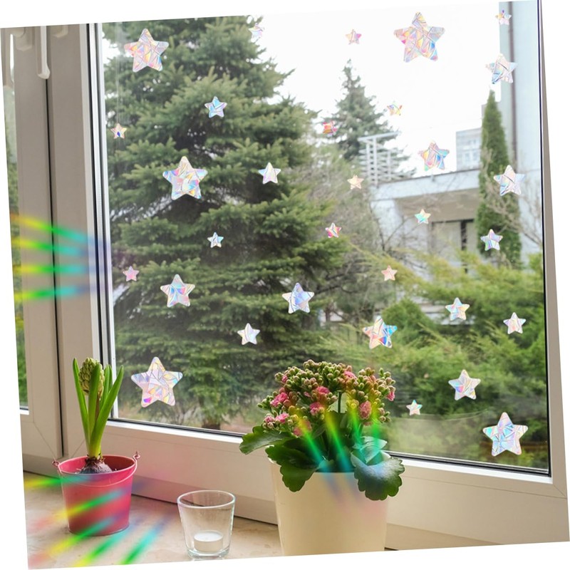 STOBAZA 4 Sets Collision Window Decals Star Stickers Aesthetic Window