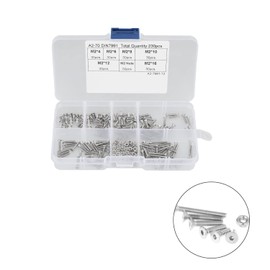 Hex Socket Bolts, Rust Resistant, Bolt and Nut Set, Set of 230, M2 Hex Screws, Assortment Kit, Electronic Machine, Mold, Hydraulic, Machine Screw Bolts