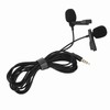 Black Double Head Lavalier Lapel Microphone No Driver Installation Required