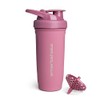 SmartShake Reforce Rosa Botella Mezcladora de Acero Inoxidable 900 ml,