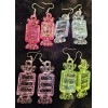 HARD ROCK CANDY GLITTER EARRINGS SWEET LOLLIPOP HANDMADE CHOOSE 1