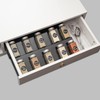 NEETBU 6PCS Expandable Spice Drawer Organizer Insert, Adjustable Tiered Countertop