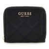 GUESS Eco Carly SLG Small Zip Around Wallet Black, black,