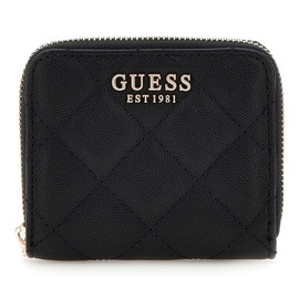 GUESS Eco Carly SLG Small Zip Around Wallet Black, black, Modern