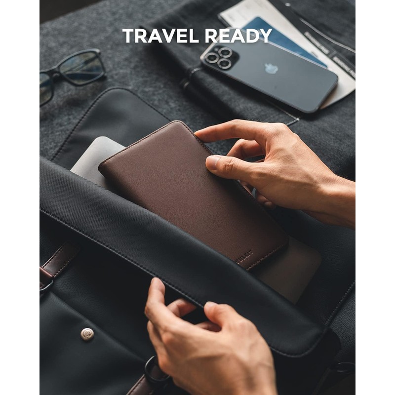 VULKIT Cartera Porta Pasaporte Billetera de Viaje con Bloqueo RFID