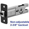 goldenwarm Matte Black Pocket Door Lock, Privacy Round Pocket Door