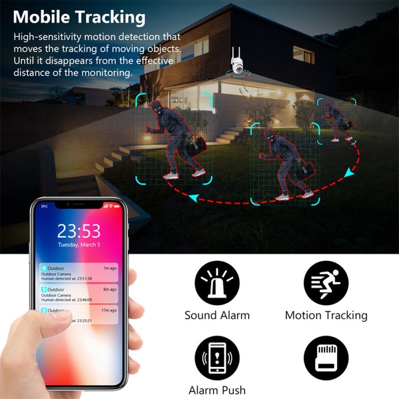 WiFi Smart Camera Wireless 2.4 5GHz Full HD 1080P Night