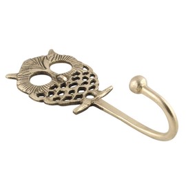 Indian Shelf 1 Piece Owl Kids Birds Vintage Wall Hooks for Hanging Coats Fauna Gold Decorative Hooks for Bathroom Brass Key Holder for Wall Coat Rack Wall Mount Backpack Home Essentials