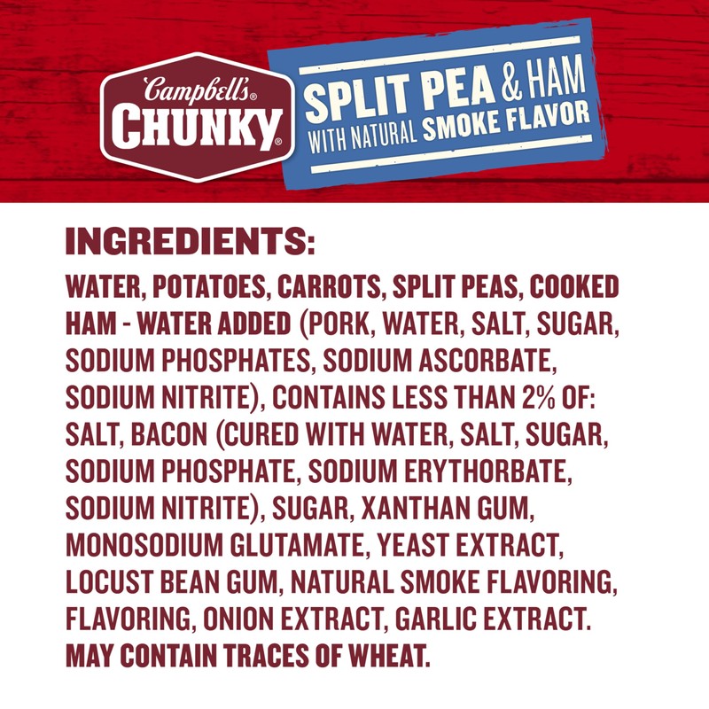 Campbell’s Chunky Soup, Split Pea Soup With Ham, 19 Oz