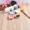 Pink Love Heart Shaped Ceramic Sauce Dish Set of 6,