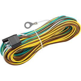 25ft Trailer Wire,Trailer Wiring Harness Kit 4 Flat Extension Connector，4 Pin Flat Wishbond Trailer Wiring 18 Gauge