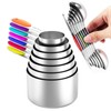 Set of 14 Measuring Cups and Spoons, Stainless Steel 7