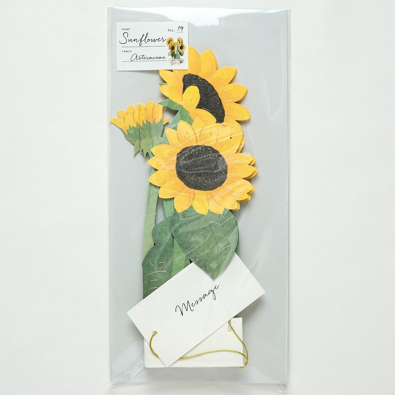 greeting life summer summer card blooming sunflower KE-50 yellow