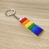 FORUBUS Heart Brick Keychain for Couple, Matching Assembled Heart Shape