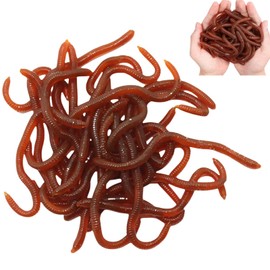 50PCS Stretchy Earthworms,Fake Earthworm Scary Props,Soft Stretchy Toys,Realistic Fake Worms Scary Props,Plastic Worms,Worm Prank Trick Toy,Stretchy Worms,Toy Worms Suitable for April Fools Day