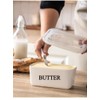 Ceramic Butter Dish with Cover for Countertop, Butter Holder Keeper