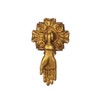 Fyne-Finds Gold Brass Metal Drawer Door Pulls Hand Shaped Victorian