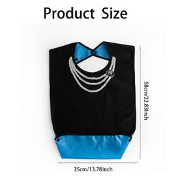 Adult Bibs Elderly Reusable Adult Bibs for Eating, Washable Waterproof Mealtime Clothing Protectors with Crumb Catcher, Necklace and POLO Shirt Design