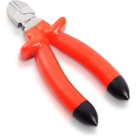 Sharp-tec Alicates diagonales de acero al cromo vanadio de 160 mm, tijeras para cables con mango antideslizante, cortador de alambre eléctrico