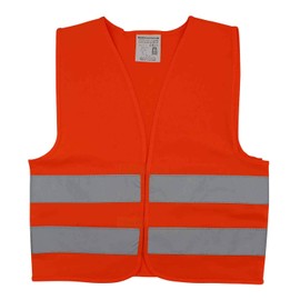 4business Pack of 4 High Visibility Vest Orange Children Size XS 3-6 Years EN 1150 Standardised TÜV-Tested Washable