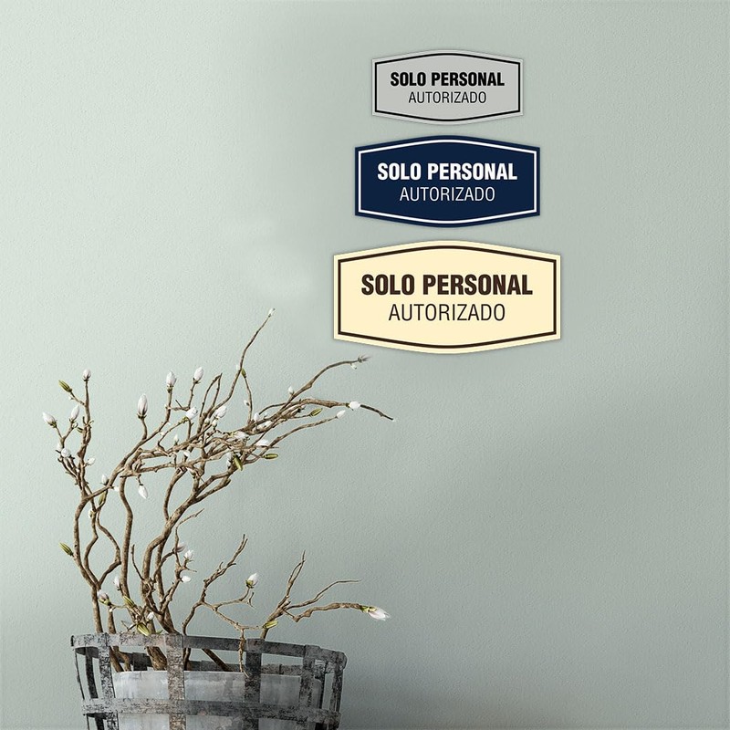 Signs ByLITA Fancy Solo Personal Autorizado Sign (Black) - Small