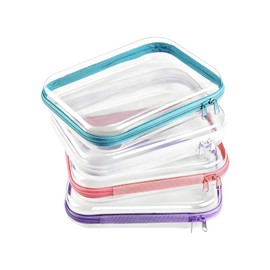 Clear Makeup Bag - Clear Cosmetic Bags with Zipper - Toiletry Organizer Storage Containers for Cosmetic Snack Travel Women Skin Care Products