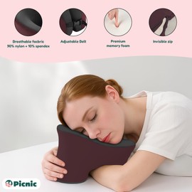 Neck Pillow for Traveling | 100% Pure Memory Foam Travel Neck Pillow | Travel Pillows for Airplanes, Compact and Ergonomic Design Adjustable Clasp, Eye Mask & Storage Bag Perfect for Relaxation