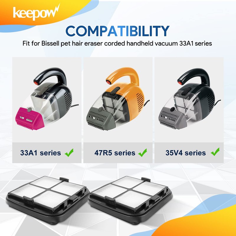 KEEPOW Filtro de repuesto de varios niveles compatible con Bissell