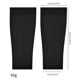 Compression Leg Sleeves, 1 Pair Unisex Compression Leg Sleeves for Running, Breastfeeding, Sports and Cycling, Sports Accessories for Men & Women - Color: Black, Size: L