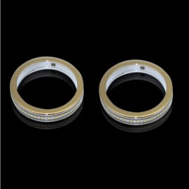 Custom Dynamics Amber/White LED Fork Wrap Around Run & Turn Lights - 37mm - Chrome