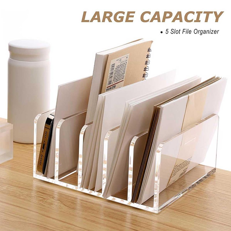 Divider Stand, 5 Compartments, Notebook Stand, Book Stand, File Organizer,