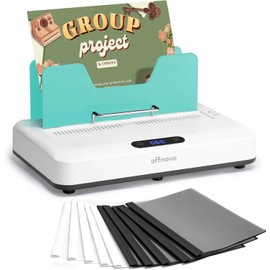 OFFNOVA Thermal Binding Machine 500 Sheets Capacity, No Preheat, Air Cooling, Book Binder Machine with 10 Binding Covers, for A4/A5/Letter Size Business Documents, Office and Homeschool Projects