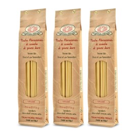 Rustichella d'Abruzzo Linguine (Pack of 3), 500g Each - Classic Italian Long Pasta - Tongue-Shaped Bavette for Fish and Shellfish Sauces