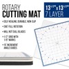 U.S. Art Supply 13.5" x 13.5" Rotary WHITE/BLUE High Contrast