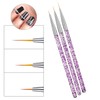 3 Pcs Blue Professional Nail Art Liner Brush Set,Nail Art