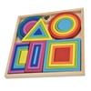 Baby Blocks Stacking Puzzle Set Colorful Wooden Building Blocks Educational