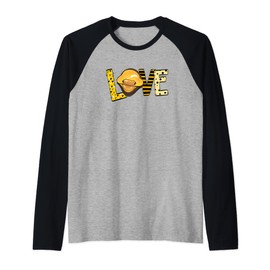 Isopod Lover Cubaris LOVE Roly Poly Cute Rubber Ducky Isopod Raglan Baseball Tee