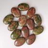 Lovionus89 Unakite Worry Stones, Natural Oval Palm Tree Bag, Healing