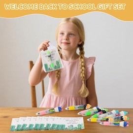 24 Set Back to School Gifts for Student Include 24 Cactus Plants 4-in-1 Pens, 24 Welcome Cards and 24 Organza Bags First Day of School Gift for Classroom Rewards from Teacher to Students Supplies