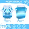 2 Pieces Stripe Dog T-Shirt Teacup Chihuahua Dog Clothes for