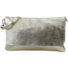 SH Leder Real Leather Shoulder Bag, Clutch Bag, Small Evening Bag, 24.5 x 15 Cm, Ely, G149 - -