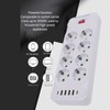 8 Way Power Strip USB C European Socket Desk Wall