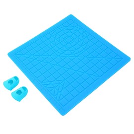 Alfombrilla para Bolígrafo 3D, Alfombrilla de Diseño de Silicona Flexible con Rejillas de Regla de Escala y Tapas para Dedos, Almohadilla de Dibujo 3D para Niños y Adultos