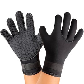 Yakevo Neoprene Glove, Wetsuit Gloves 2.5mm with Waist Strap for Scuba Diving Snorkeling Paddling Surfing Kayaking Canoeing Spearfishing Skiing and Water Sports, Wetsuit Glove for Men, Women