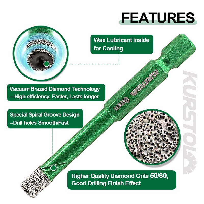 Porcelain Tile Diamond Drill Bits - Dry Diamond Hole Saw