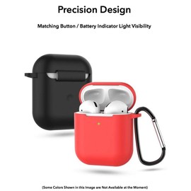 Apple Airpod 2 Protective Case, Non-Toxic ECO-Friendly Silicone, 2nd Gen, Wired/Wireless Charging, Anti-Scratch, Shockproof w/Keychain (Purple)