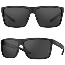 MAXJULI XL Z87 Sunglasses for Big Wide Head Men Women,TR90 Ultralight UV400 Protection Sun Glasses (fit XL size) 8125 Black/Grey Z87